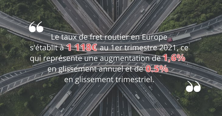Europe : hausse des prix du transport routier au T1 2021