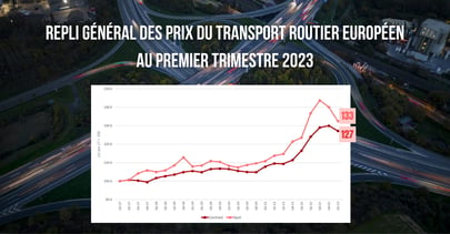 Repli des prix du transport routier de marchandise au T1 2023.