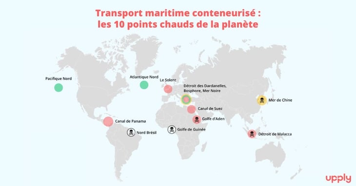 Transport maritime conteneurisé : les dix points chauds de la planète
