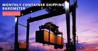Setting up a container on a cargo ship
