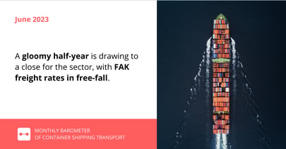 Ship carrying goods in containers.