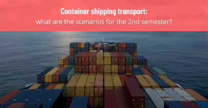 Container ship on the sea.