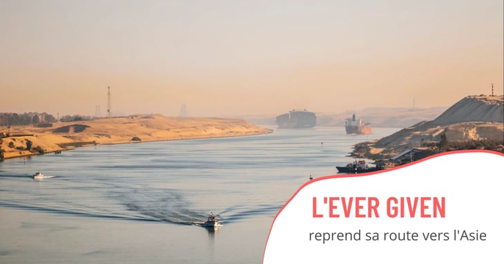 Le navire Ever Given repasse le Canal de Suez... dans l’autre sens