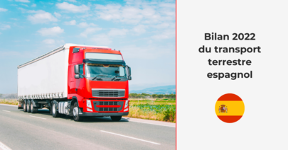 Camion espagnol rouge et blanc.
