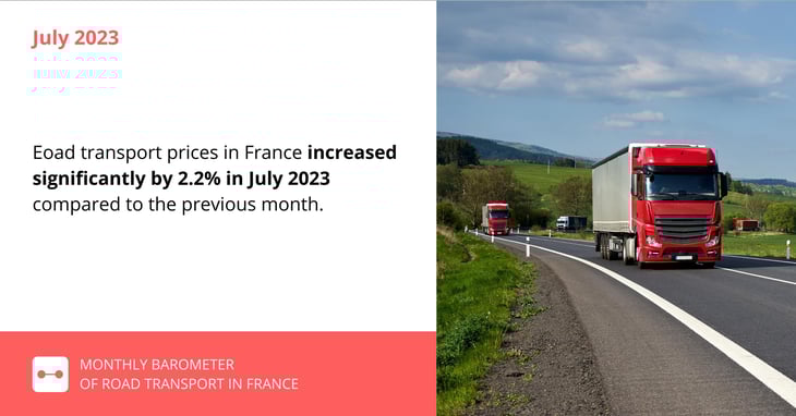 France: road transport prices increased sharply in July