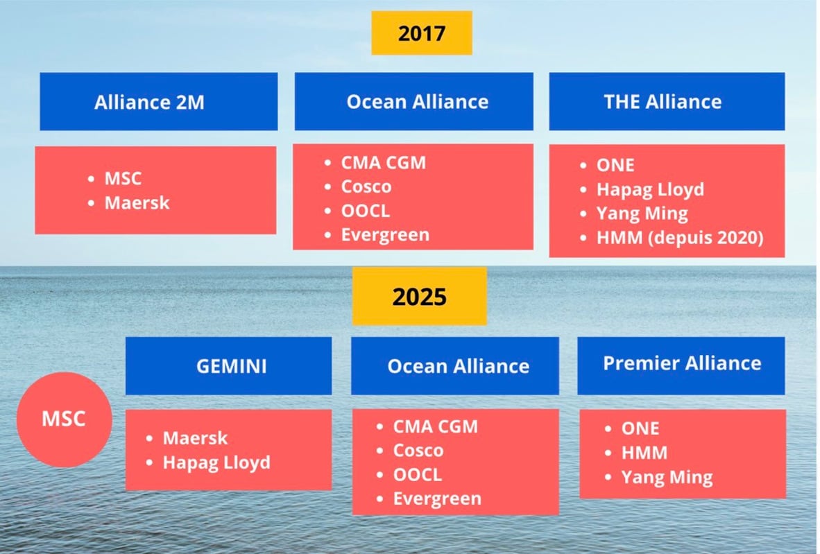 The of the shipping alliances in 2025