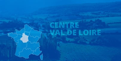 Carte de France avec focus sur la région Centre-Val de Loire