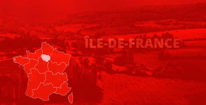 Carte de France avec focus sur l'Ile-de-France