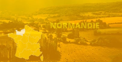 Carte France avec focus sur la Normandie