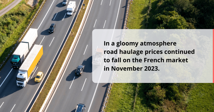 France: road transport prices fell again in November