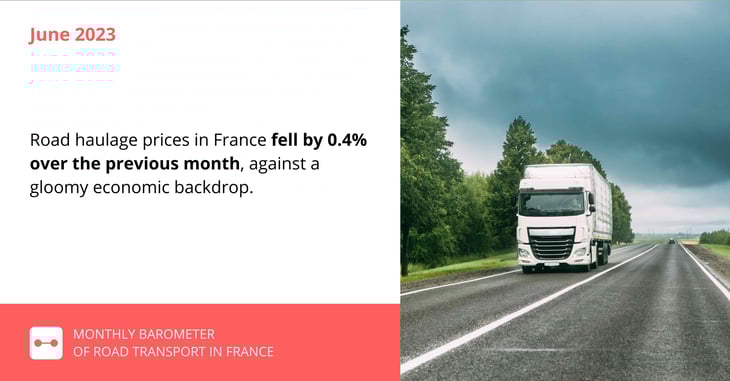 French road transport rates fell in June