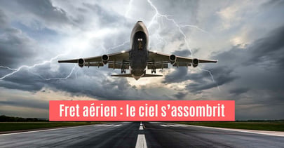 Avion à l'atterrissage sur fond d'orage.
