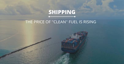 Container ship on the sea.